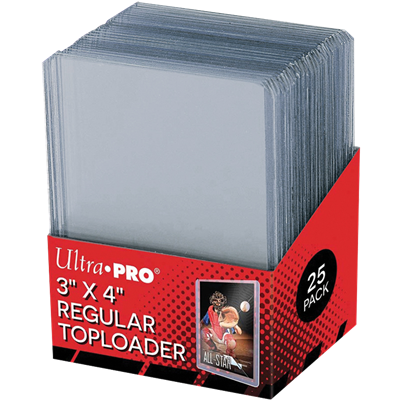 ULTRA PRO : 25 TOPLOADER REGULAR TRANSPARENTS