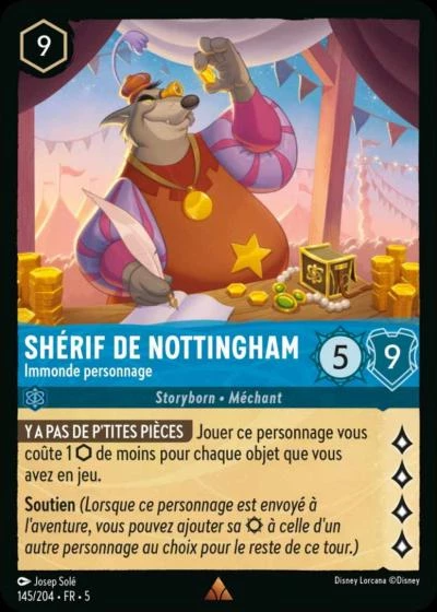 Shérif de Nottingham, Immonde personnage 145/204 • FR • 5