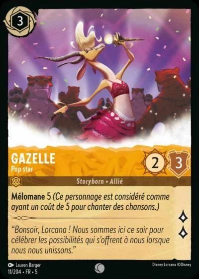 Gazelle, Pop star 11/204 • FR • 5