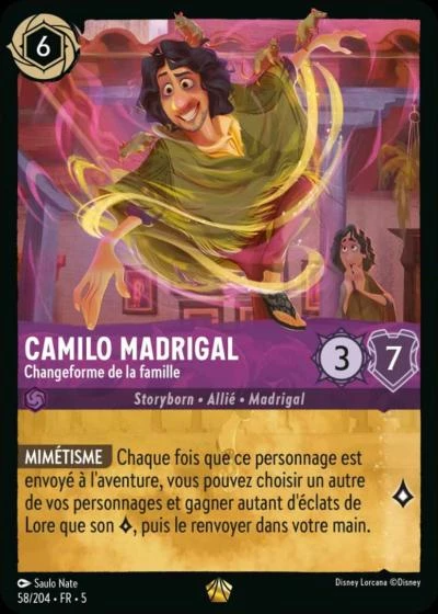 Camilo Madrigal, Changeforme de la famille 58/204 • FR • 5