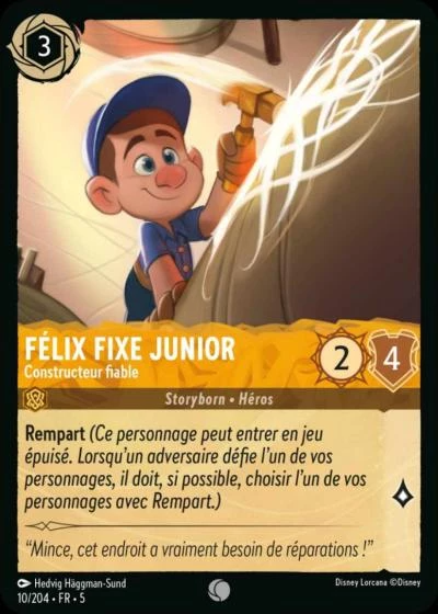 Félix Fixe Junior, Constructeur fiable 10/204 • FR • 5